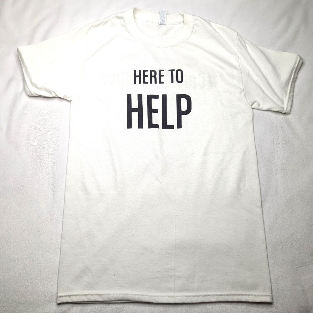 Graphic T-Shirt Men's Small White Casual Logo Print